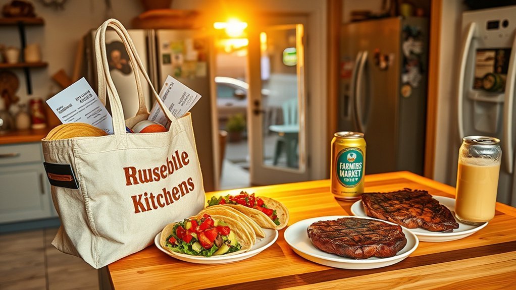 Grocery aisle in San Antonio with lower-than-average price tags