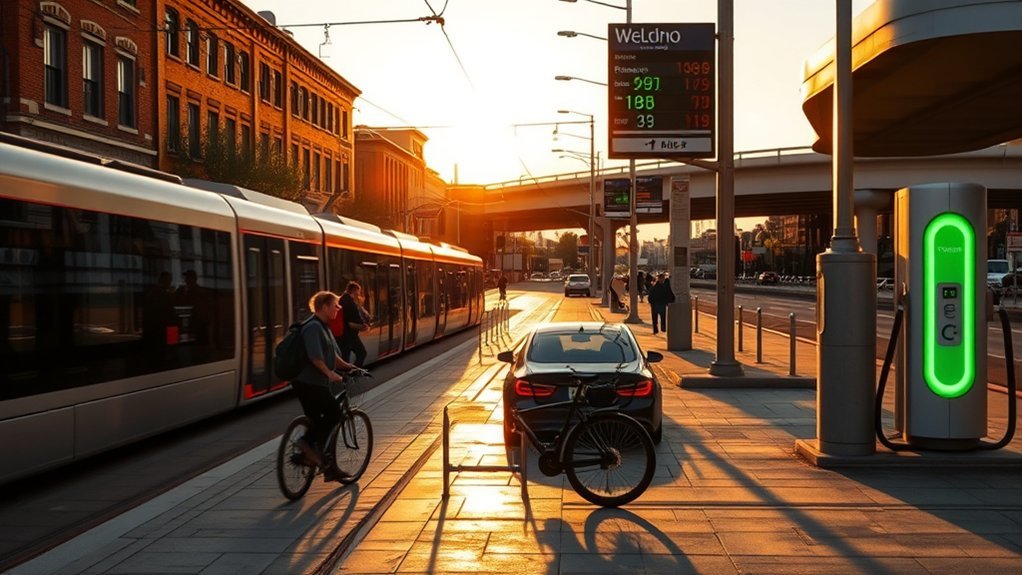 Commuting options in San Antonio: car, bus, biking