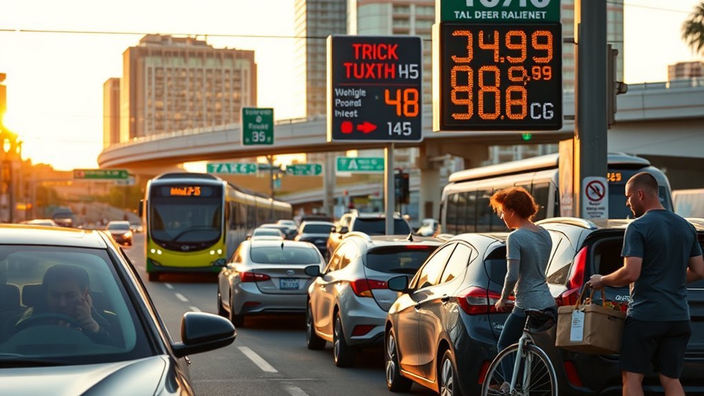 Commuting cost options: driving, transit, rideshare in San Jose