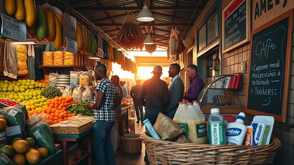 affordable dining and groceries