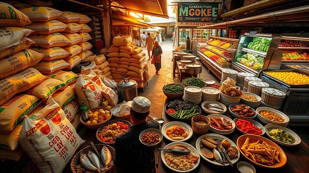 affordable dining and groceries