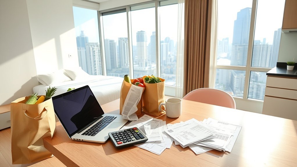average singapore living costs monthly