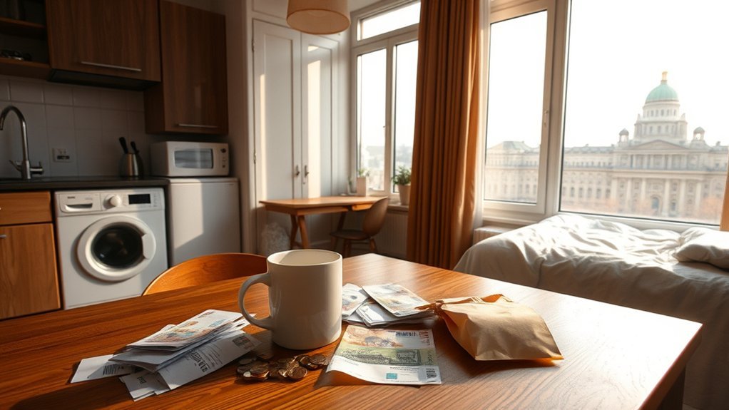 average warsaw living costs rent