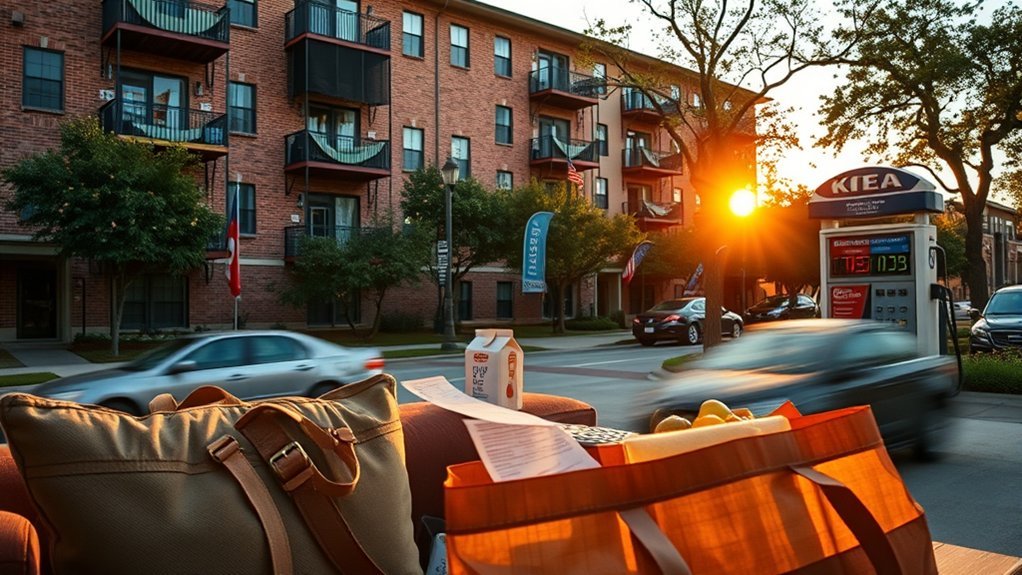 below average local housing costs