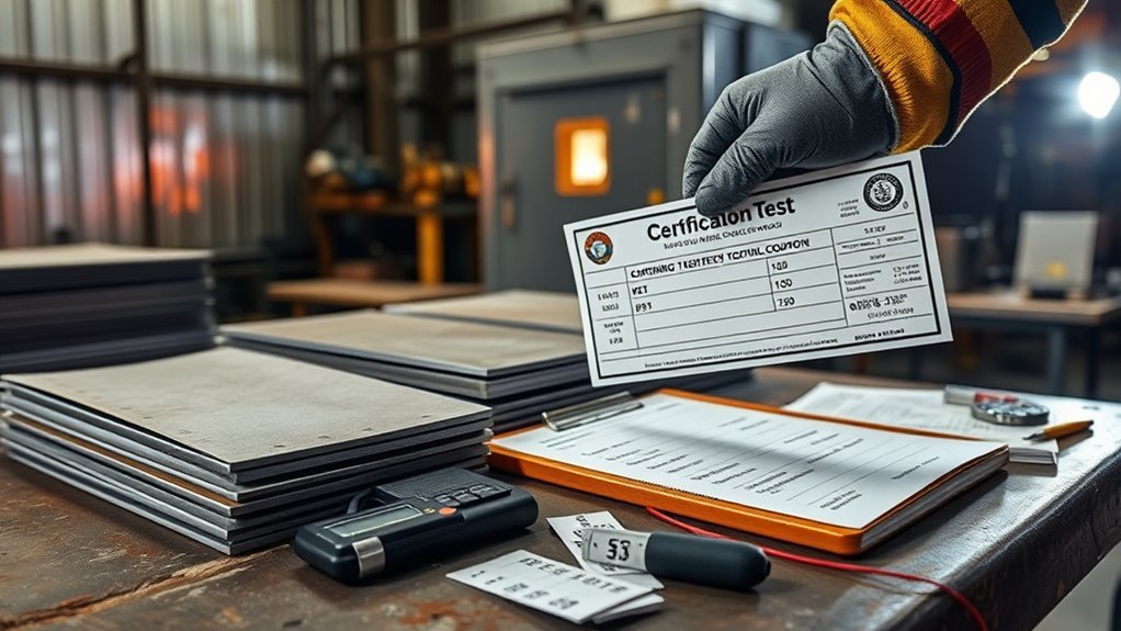 certification and testing fees