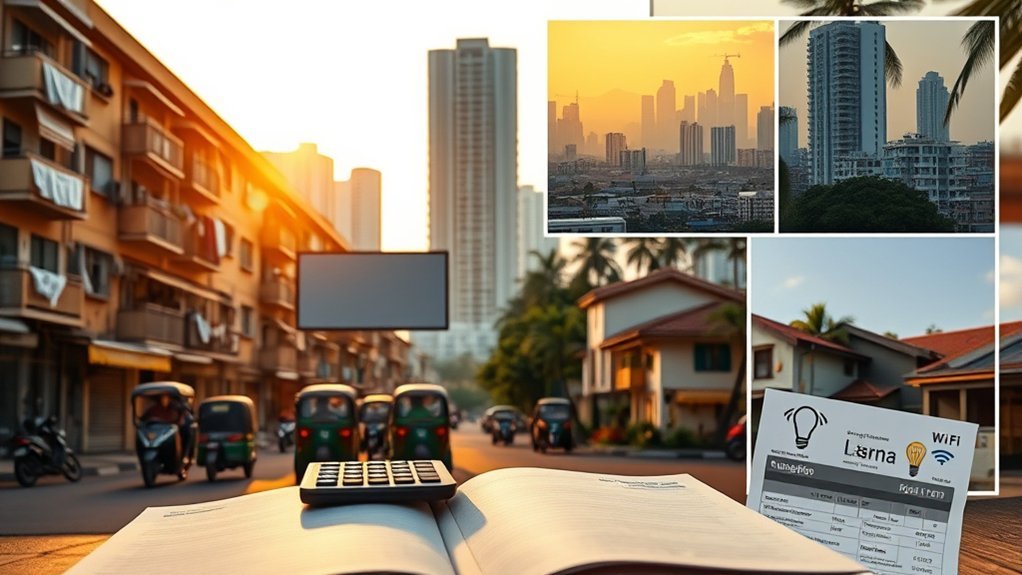 city rent and utilities comparison