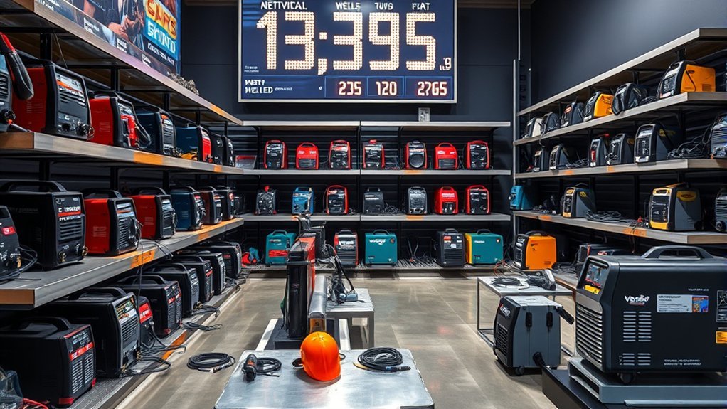 diverse welding machines available