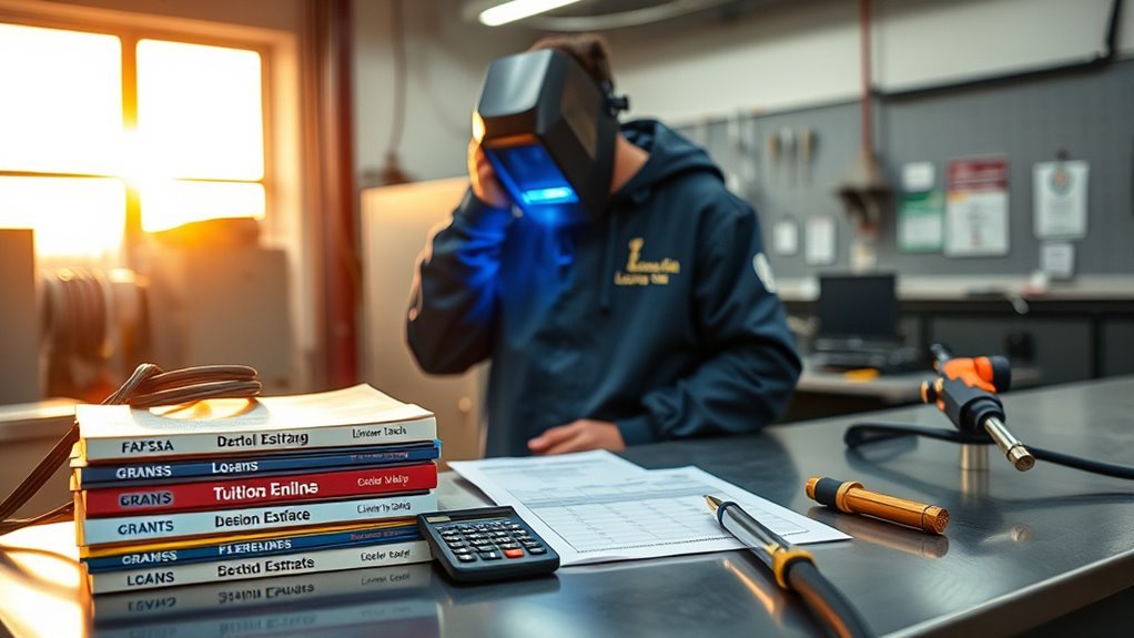 Student filling out a financial aid application form on a laptop