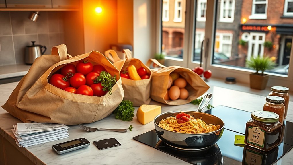 groceries and dining slightly pricier