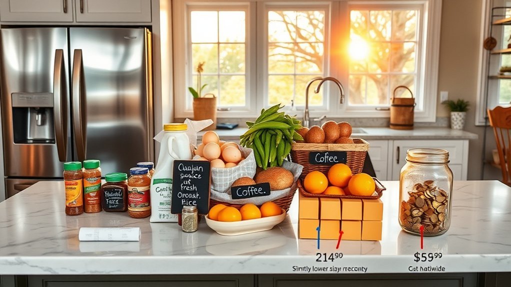 groceries slightly cheaper than average