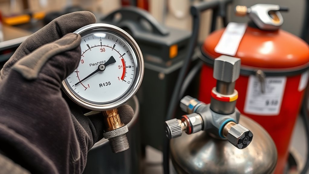 monitor tank pressure regularly