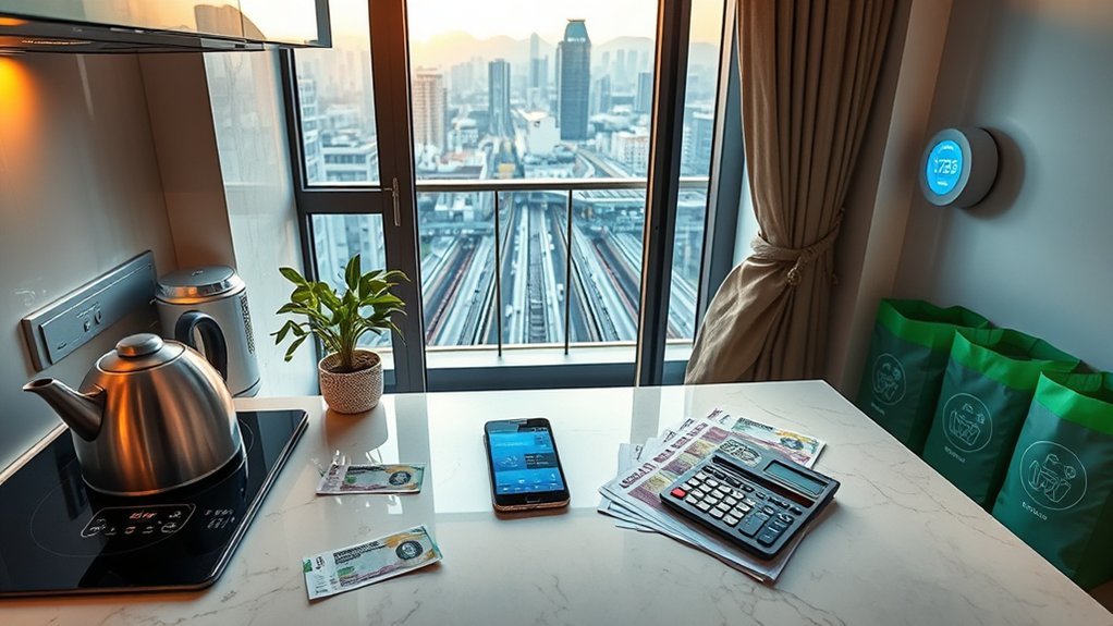 monthly taipei utilities and rent ratio