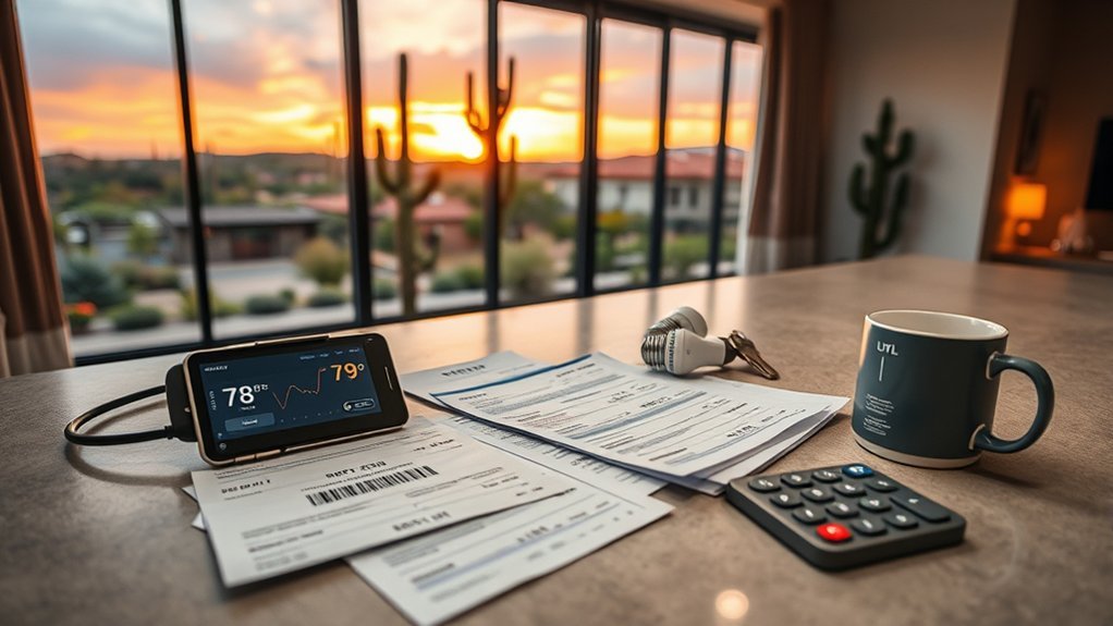 monthly utilities and telecom costs