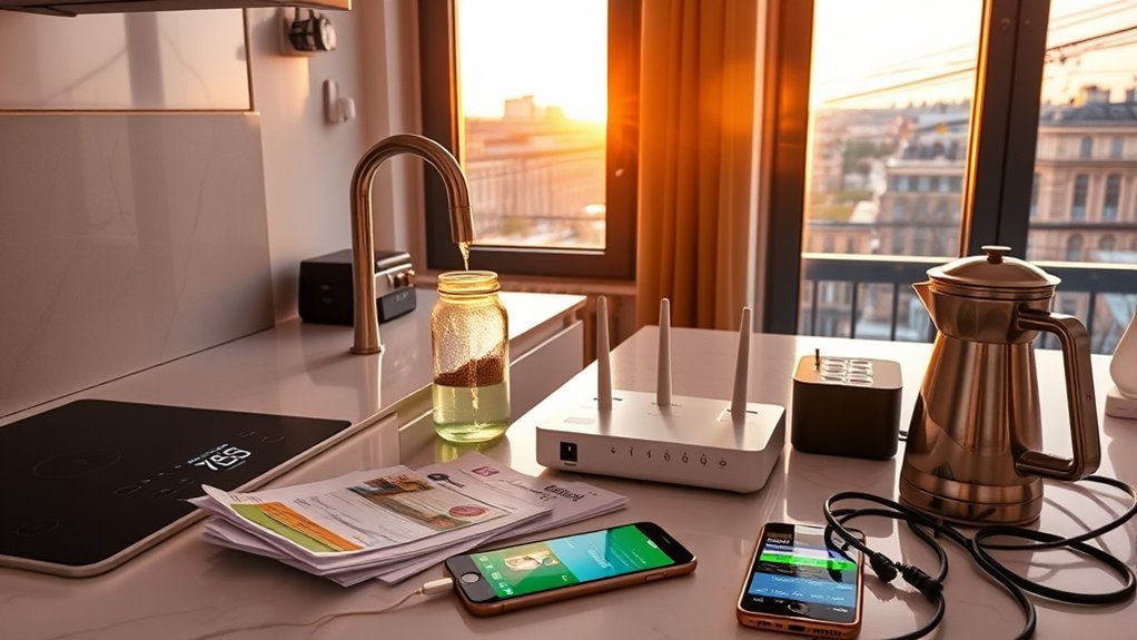 monthly utilities internet mobile
