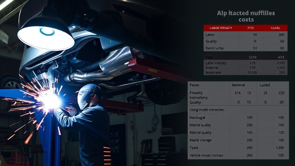 muffler welding cost factors