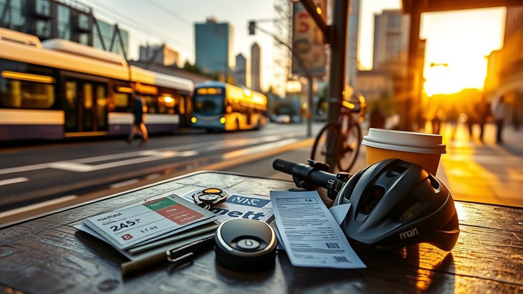 public transit driving biking costs