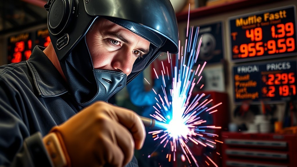 regional muffler welding costs