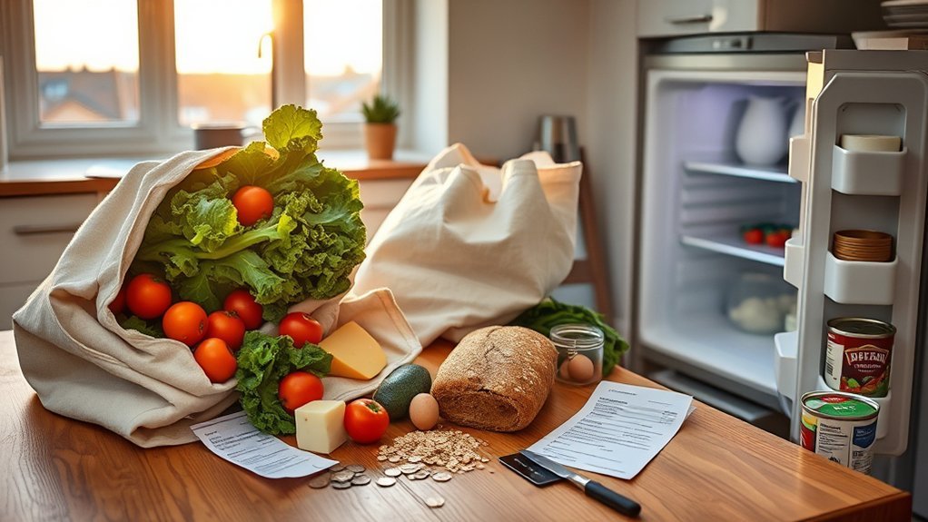 weekly grocery costs and cafe meals