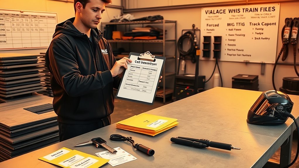 welding certification cost estimates