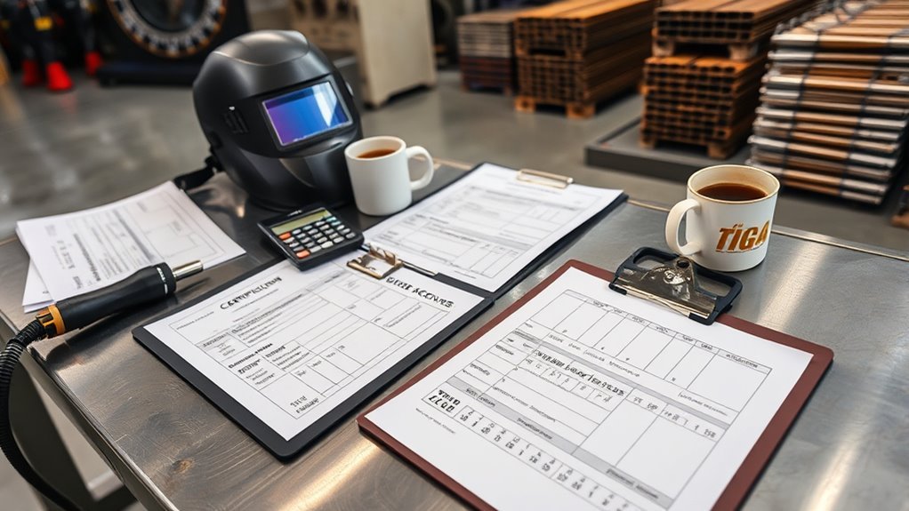 welding certification fee breakdown