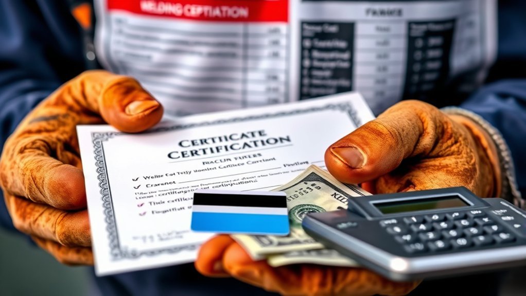 welding certification payment options