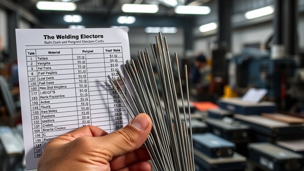 welding electrode cost variability