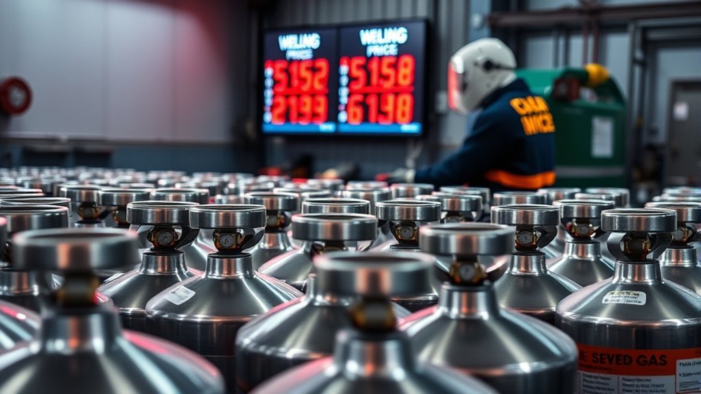 welding gas refill costs