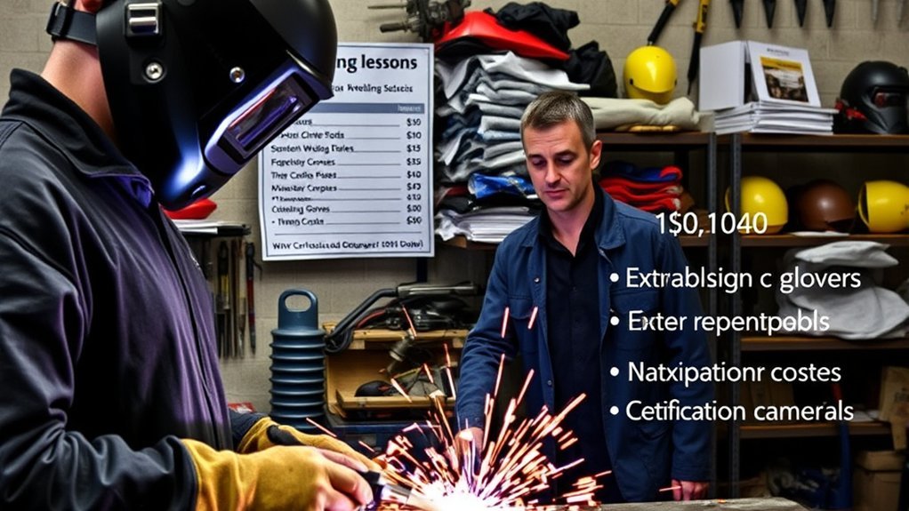 welding lessons additional expenses
