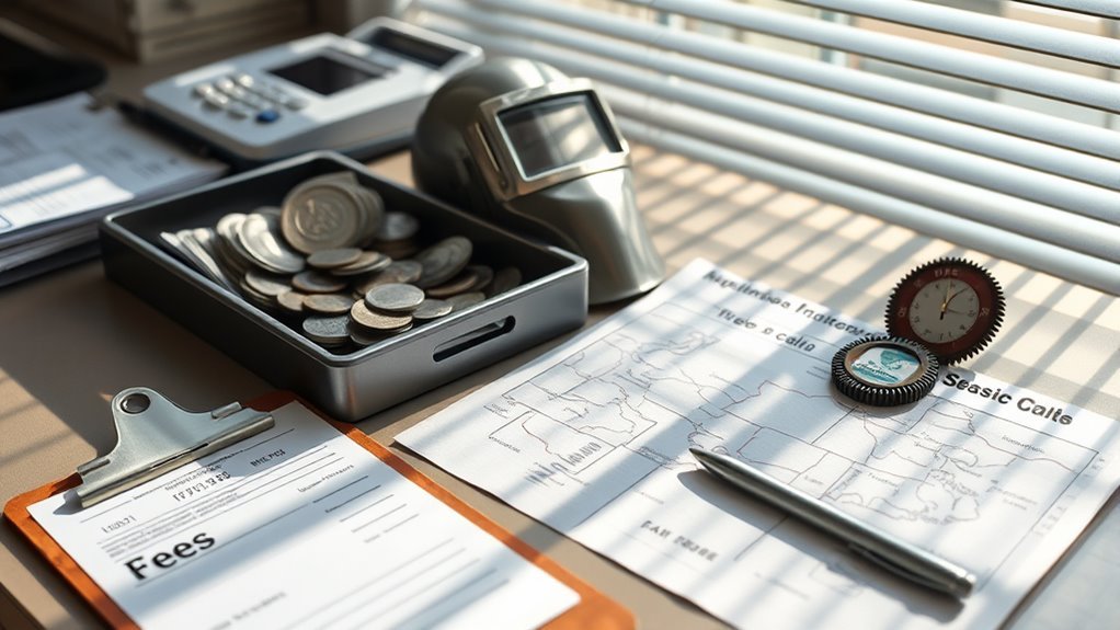 welding license application fees