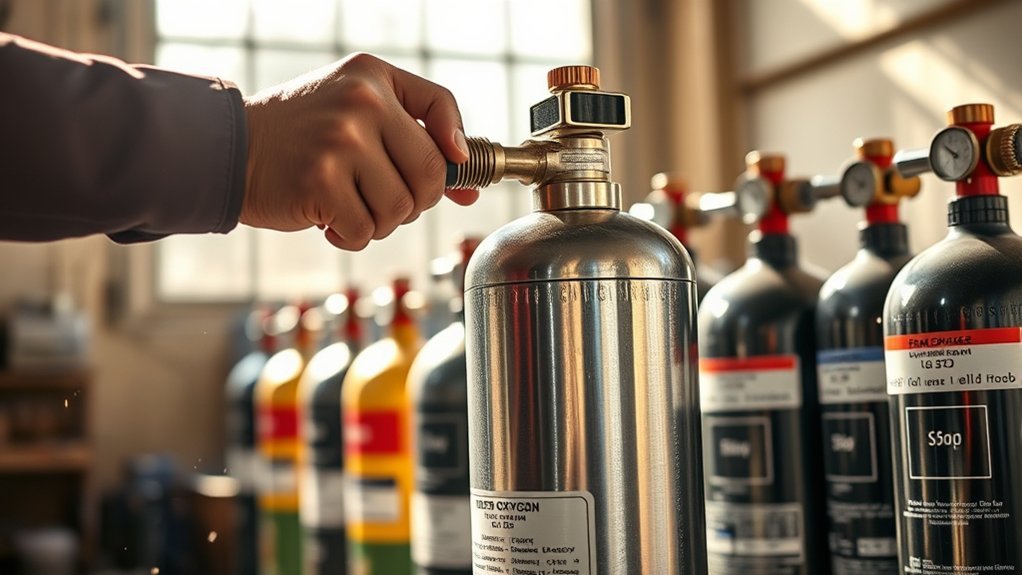 welding oxygen cylinder sizes