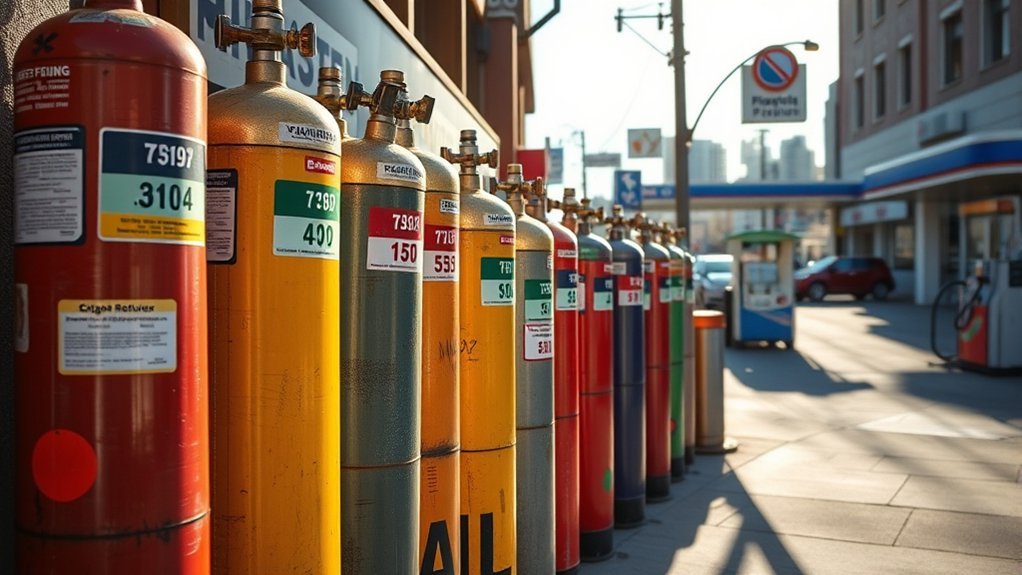 welding oxygen refill costs