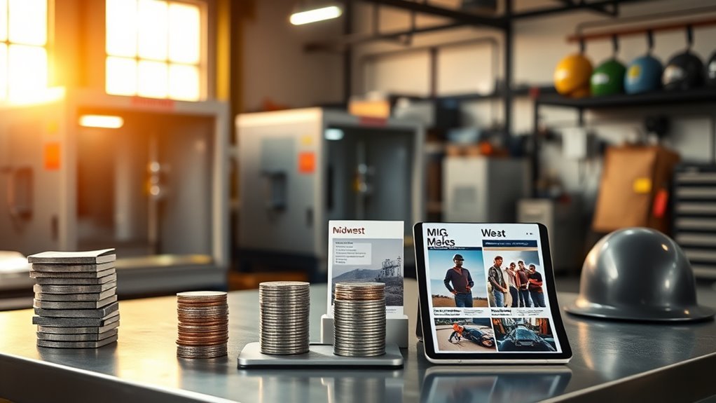 Side-by-side comparison of welding program costs by campus and credential type