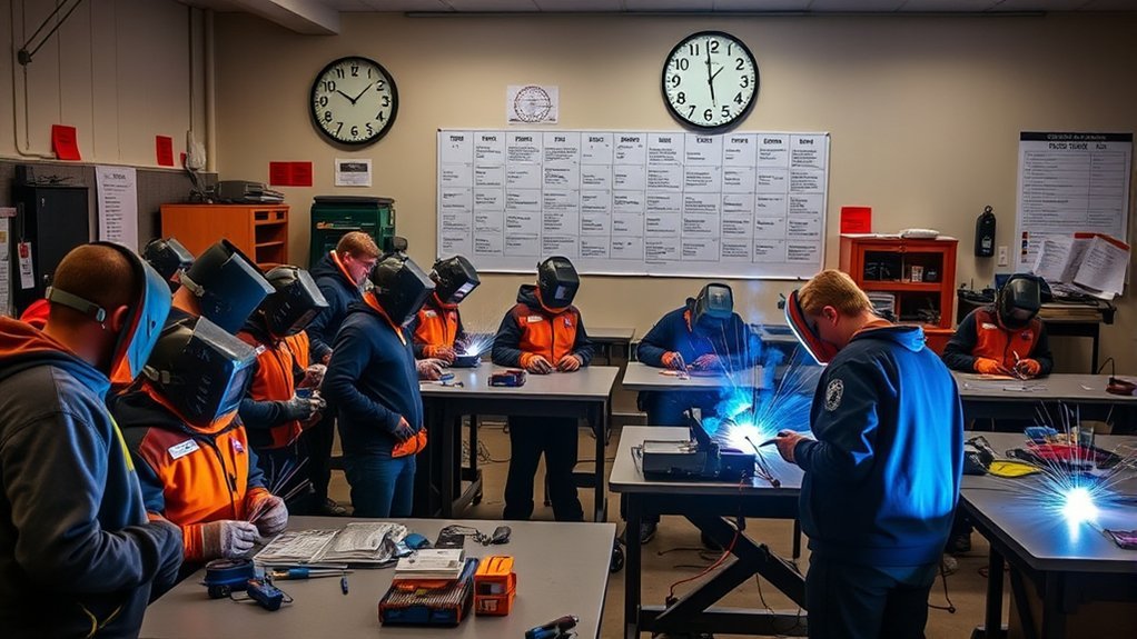 welding program duration varies