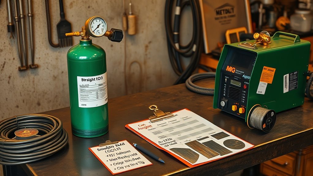 welding wire and gas options