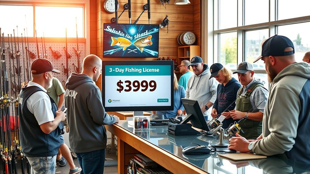 3 day fishing license purchase