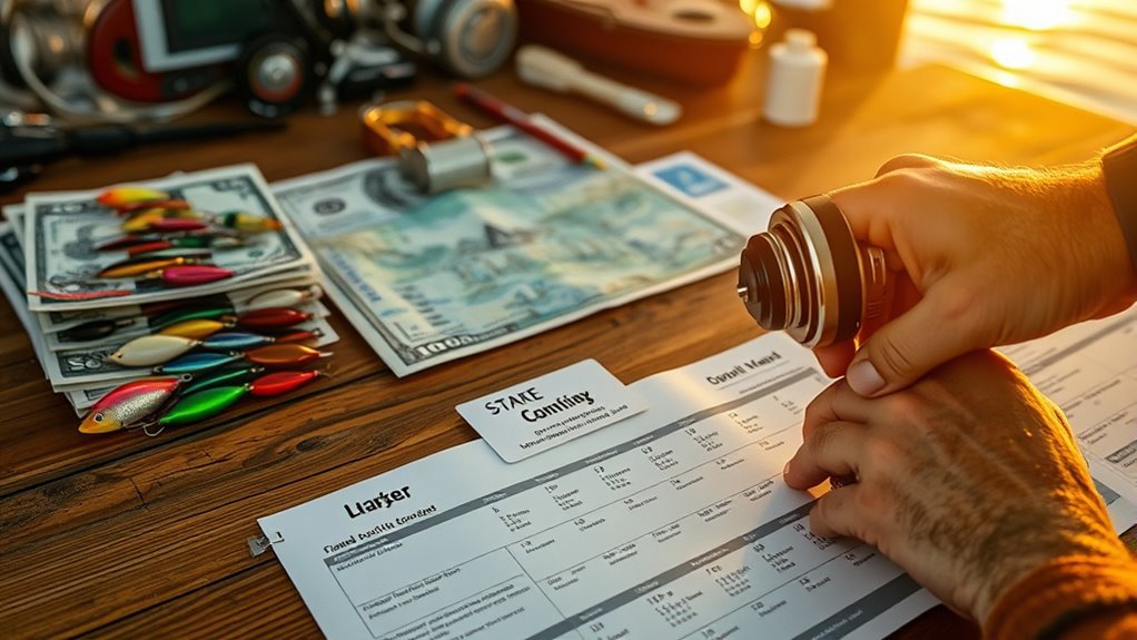 fishing endorsements and costs