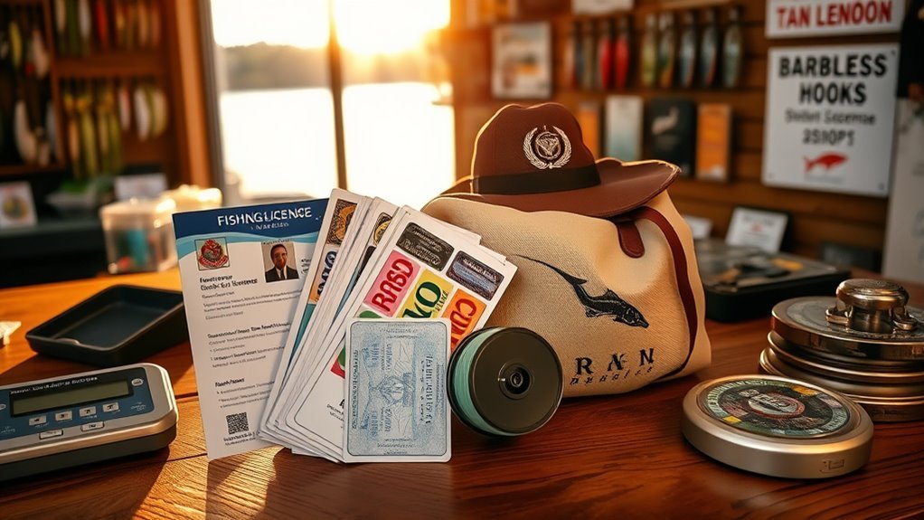 fishing license and stamps