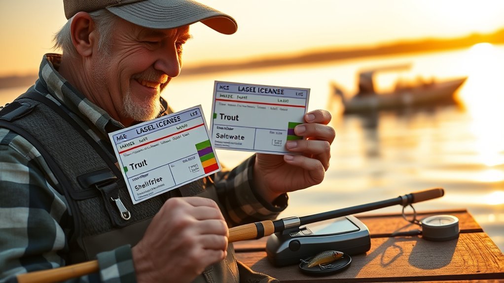 fishing license endorsement options