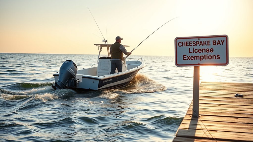 fishing license exemptions maryland