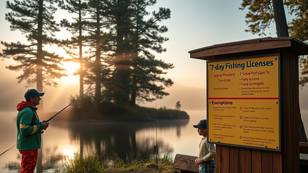 fishing license exemptions michigan