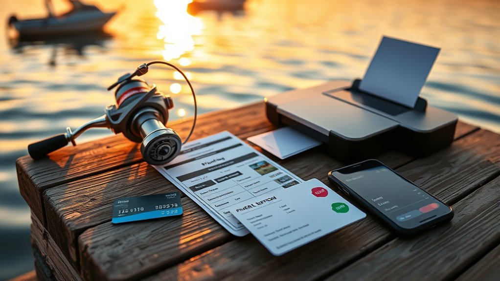 fishing license printing options