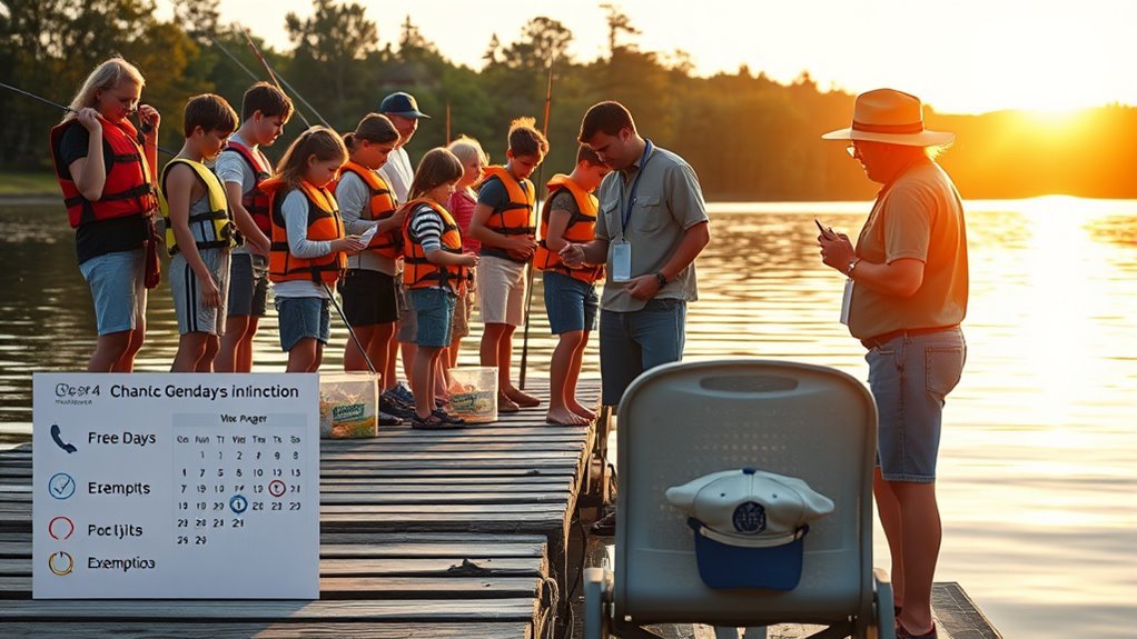 free fishing and exemptions