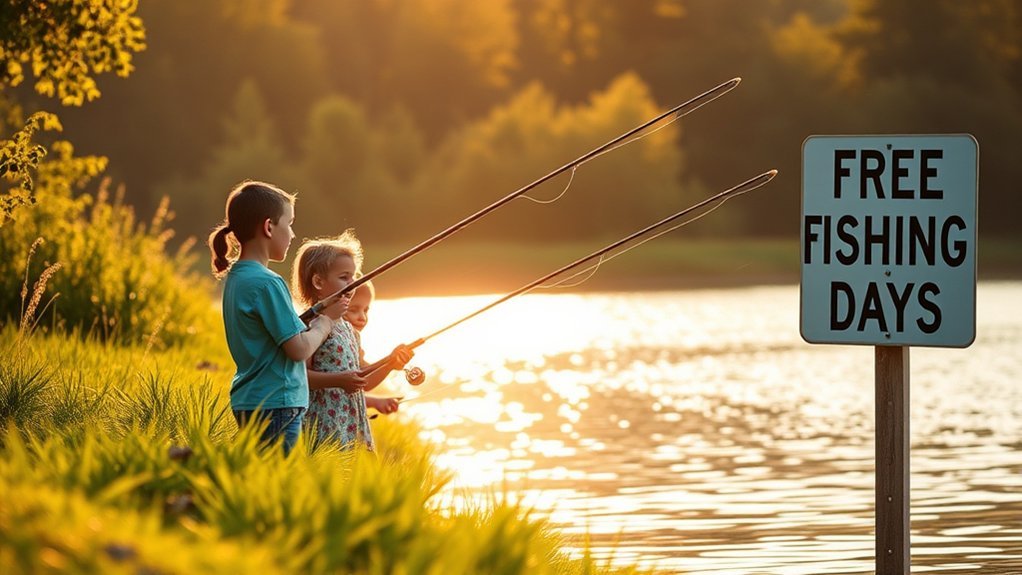 free fishing days for kids