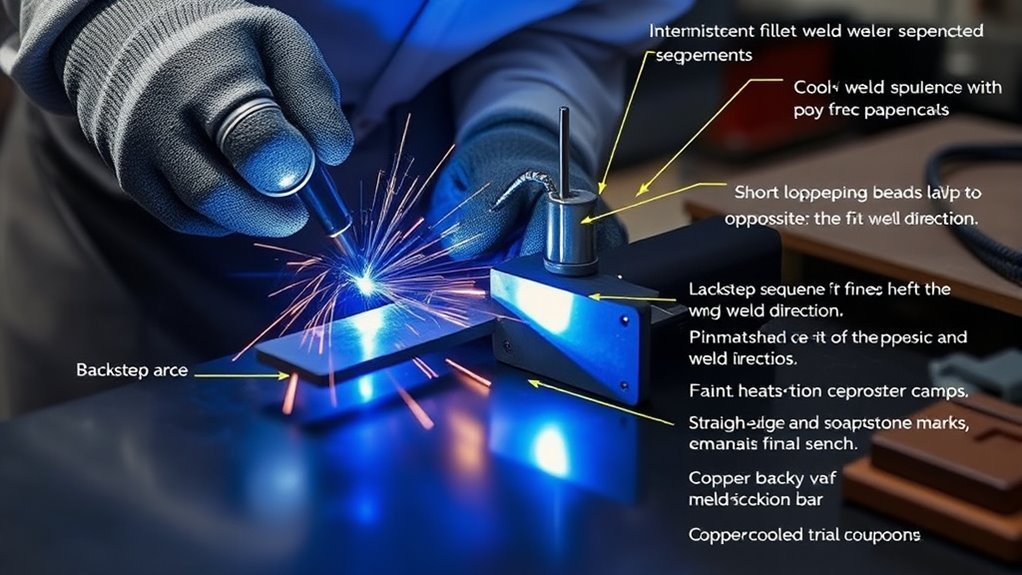 intermittent and backstep welding