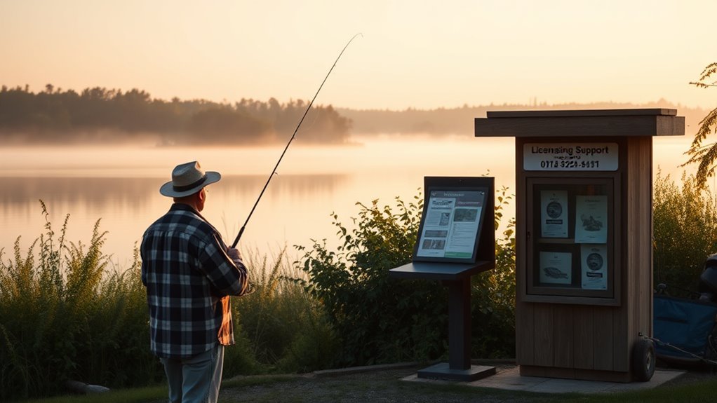 licensing support for fishing