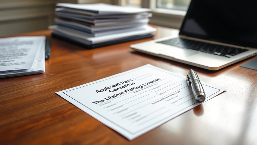 lifetime fishing license application