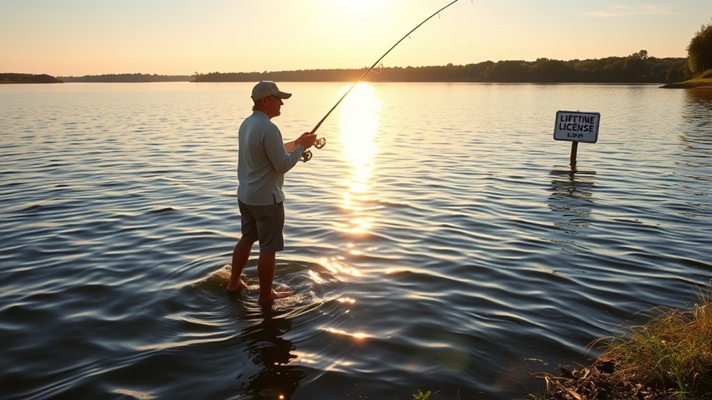 lifetime fishing license costs