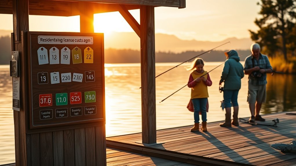 lifetime fishing license costs