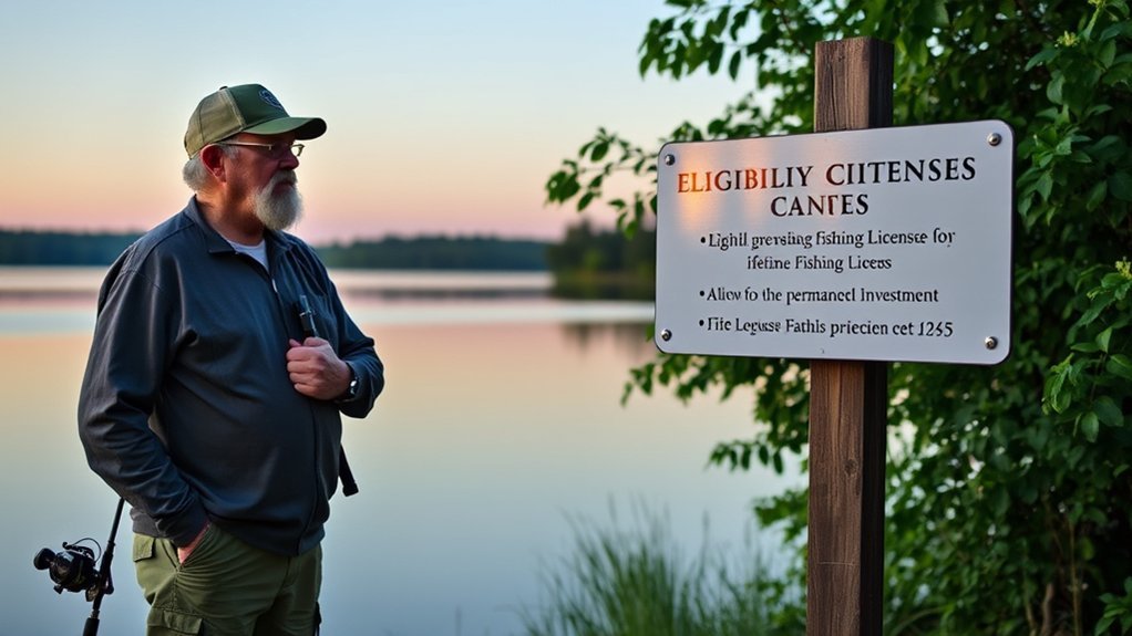 lifetime fishing license eligibility