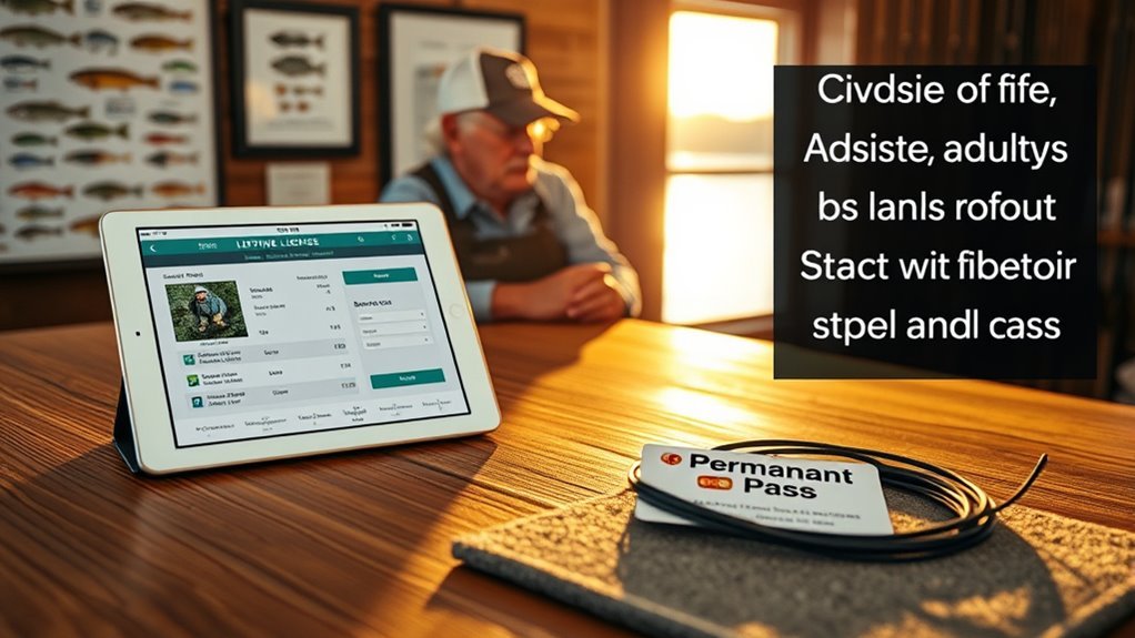 lifetime fishing license purchase